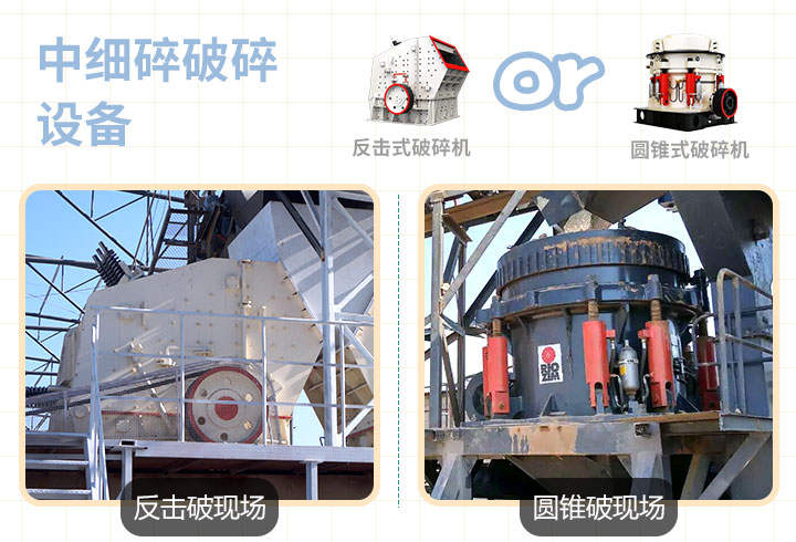 反擊式，圓錐式破碎機作業現場